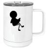 15 oz. White Vacuum Insulated Mug w/Slider Lid Thumbnail