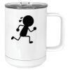 15 oz. White Vacuum Insulated Mug w/Slider Lid Thumbnail