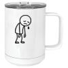 15 oz. White Vacuum Insulated Mug w/Slider Lid Thumbnail
