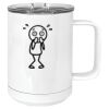 15 oz. White Vacuum Insulated Mug w/Slider Lid Thumbnail