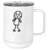 15 oz. White Vacuum Insulated Mug w/Slider Lid Thumbnail