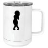 15 oz. White Vacuum Insulated Mug w/Slider Lid Thumbnail
