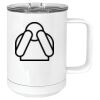 15 oz. White Vacuum Insulated Mug w/Slider Lid Thumbnail