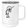 15 oz. White Vacuum Insulated Mug w/Slider Lid Thumbnail