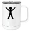 15 oz. White Vacuum Insulated Mug w/Slider Lid Thumbnail