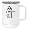15 oz. White Vacuum Insulated Mug w/Slider Lid Thumbnail