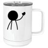 15 oz. White Vacuum Insulated Mug w/Slider Lid Thumbnail