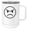 15 oz. White Vacuum Insulated Mug w/Slider Lid Thumbnail