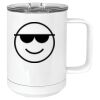 15 oz. White Vacuum Insulated Mug w/Slider Lid Thumbnail