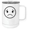 15 oz. White Vacuum Insulated Mug w/Slider Lid Thumbnail