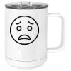 15 oz. White Vacuum Insulated Mug w/Slider Lid Thumbnail