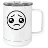 15 oz. White Vacuum Insulated Mug w/Slider Lid Thumbnail
