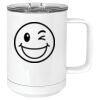 15 oz. White Vacuum Insulated Mug w/Slider Lid Thumbnail
