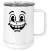 15 oz. White Vacuum Insulated Mug w/Slider Lid Thumbnail