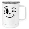 15 oz. White Vacuum Insulated Mug w/Slider Lid Thumbnail