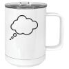 15 oz. White Vacuum Insulated Mug w/Slider Lid Thumbnail