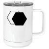 15 oz. White Vacuum Insulated Mug w/Slider Lid Thumbnail