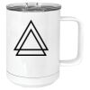15 oz. White Vacuum Insulated Mug w/Slider Lid Thumbnail