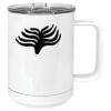 15 oz. White Vacuum Insulated Mug w/Slider Lid Thumbnail