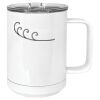 15 oz. White Vacuum Insulated Mug w/Slider Lid Thumbnail