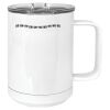15 oz. White Vacuum Insulated Mug w/Slider Lid Thumbnail