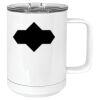15 oz. White Vacuum Insulated Mug w/Slider Lid Thumbnail
