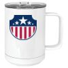 15 oz. White Vacuum Insulated Mug w/Slider Lid Thumbnail