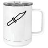 15 oz. White Vacuum Insulated Mug w/Slider Lid Thumbnail