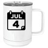 15 oz. White Vacuum Insulated Mug w/Slider Lid Thumbnail