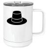 15 oz. White Vacuum Insulated Mug w/Slider Lid Thumbnail