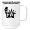 15 oz. White Vacuum Insulated Mug w/Slider Lid Thumbnail
