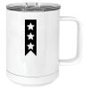 15 oz. White Vacuum Insulated Mug w/Slider Lid Thumbnail