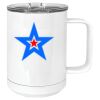 15 oz. White Vacuum Insulated Mug w/Slider Lid Thumbnail