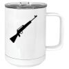 15 oz. White Vacuum Insulated Mug w/Slider Lid Thumbnail