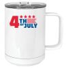15 oz. White Vacuum Insulated Mug w/Slider Lid Thumbnail