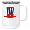 15 oz. White Vacuum Insulated Mug w/Slider Lid Thumbnail