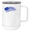 15 oz. White Vacuum Insulated Mug w/Slider Lid Thumbnail