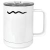 15 oz. White Vacuum Insulated Mug w/Slider Lid Thumbnail