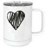 15 oz. White Vacuum Insulated Mug w/Slider Lid Thumbnail