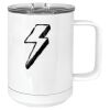 15 oz. White Vacuum Insulated Mug w/Slider Lid Thumbnail