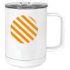 15 oz. White Vacuum Insulated Mug w/Slider Lid Thumbnail