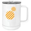 15 oz. White Vacuum Insulated Mug w/Slider Lid Thumbnail