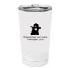 White Sublimatable 16 oz. Polar Camel Pint with Slider Lid Thumbnail