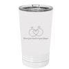 White Sublimatable 16 oz. Polar Camel Pint with Slider Lid Thumbnail