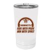 White Sublimatable 16 oz. Polar Camel Pint with Slider Lid Thumbnail
