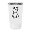 White Sublimatable 16 oz. Polar Camel Pint with Slider Lid Thumbnail