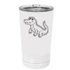 White Sublimatable 16 oz. Polar Camel Pint with Slider Lid Thumbnail