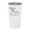 White Sublimatable 16 oz. Polar Camel Pint with Slider Lid Thumbnail