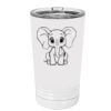 White Sublimatable 16 oz. Polar Camel Pint with Slider Lid Thumbnail