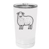 White Sublimatable 16 oz. Polar Camel Pint with Slider Lid Thumbnail